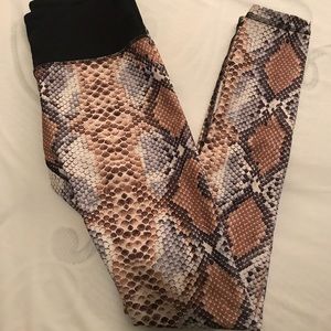 Faux Snake Skin Leggings